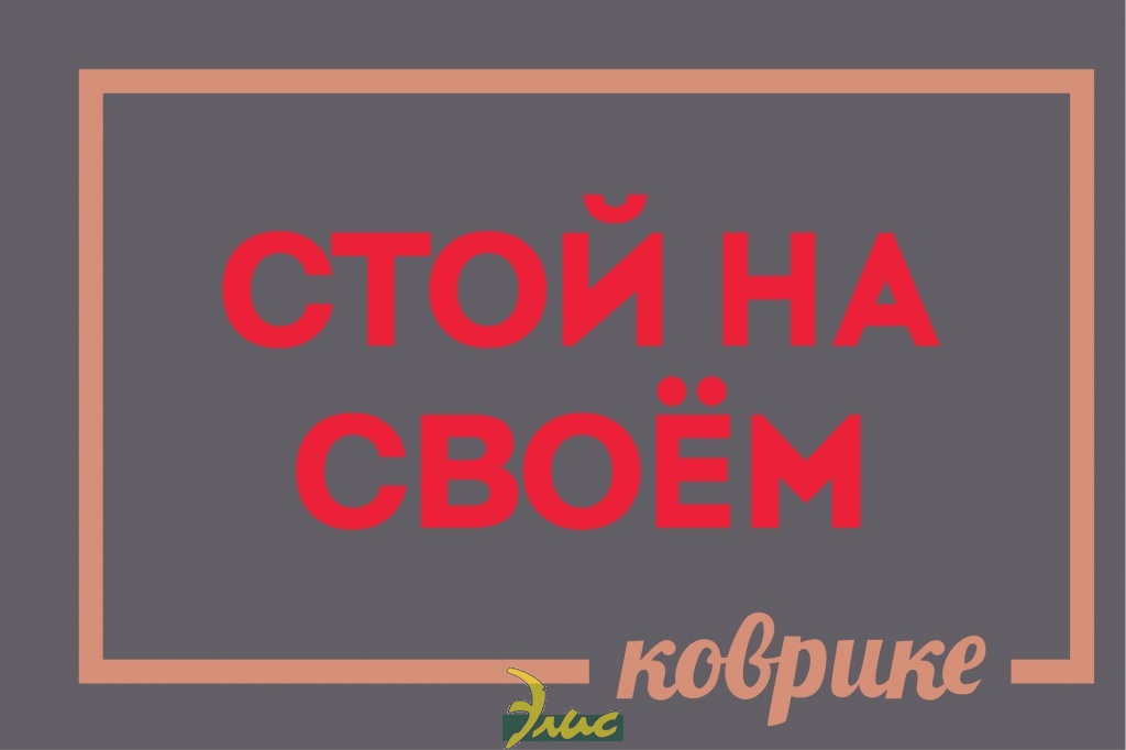 картинка Коврик на ПВХ основе "Стой на своем коврике" 50х80 см									 от магазина Элис