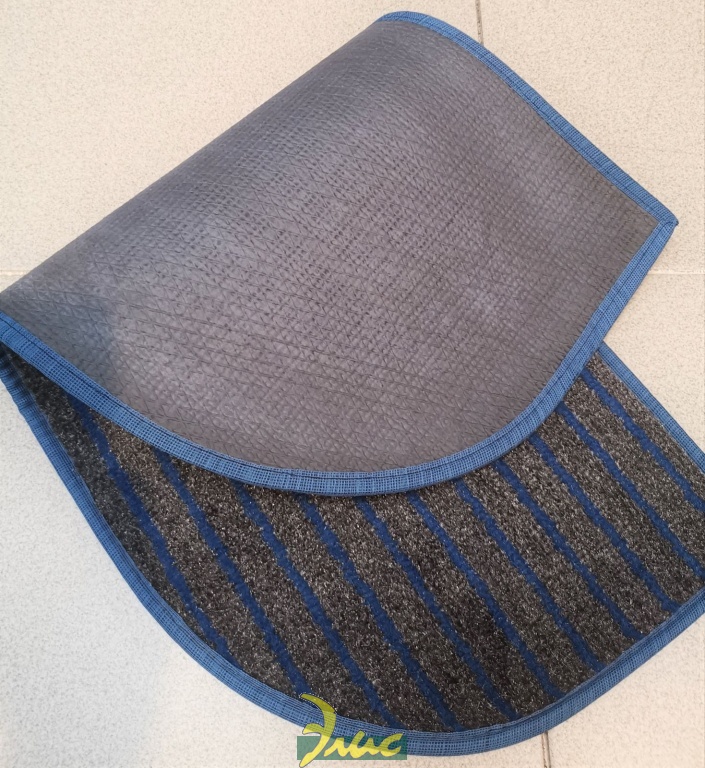 картинка Коврик  Clean Dust полукруг 0.33*0.74  (в упаковке 20шт) ассорт серый с синими полосками от магазина Элис