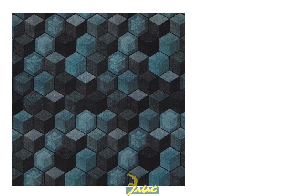 картинка Велюровая дорожка «Соты зеленые» 0.8х15 м (Printing rools  0.8x15 m Honeycomb green) от магазина Элис